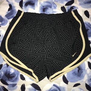 Black & Grey Patterned Nike Shorts